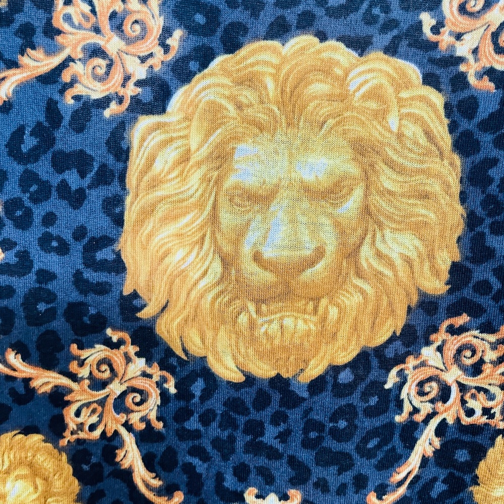 FRESH PRINTS of BEL-AIR Italian Designer Style Baroque LIONS Head SHIRT L - Picture 3 of 12
